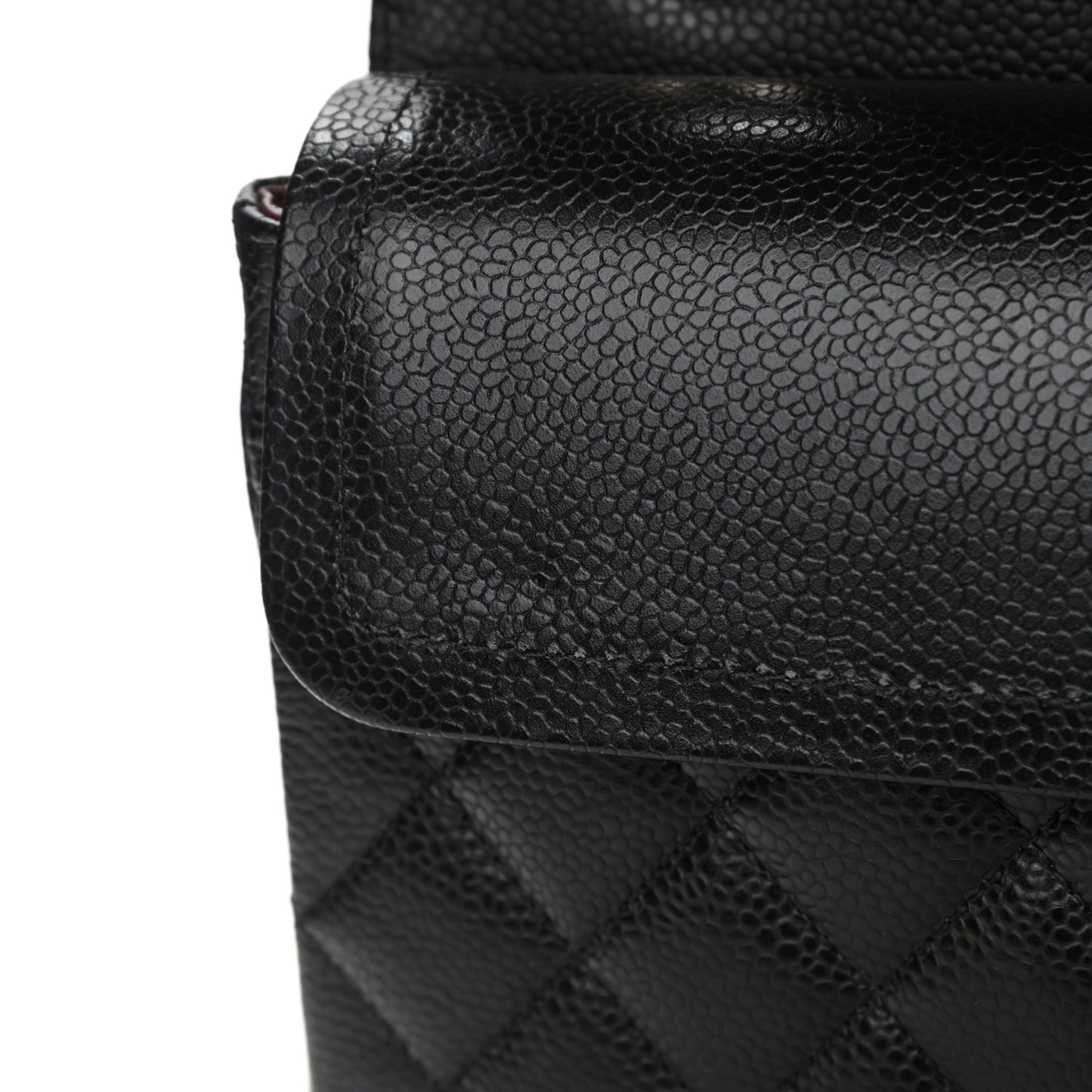 Caviar Quilted Small Double Flap Black