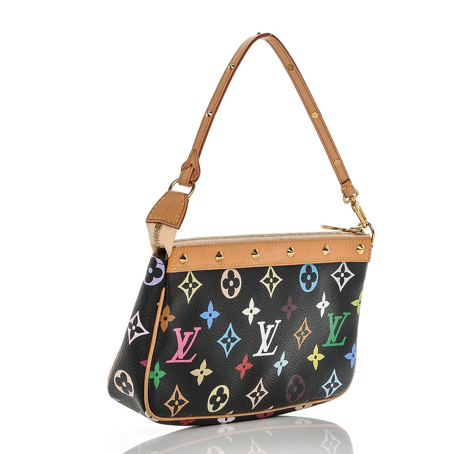 Monogram Multicolor Pochette Accessories Black