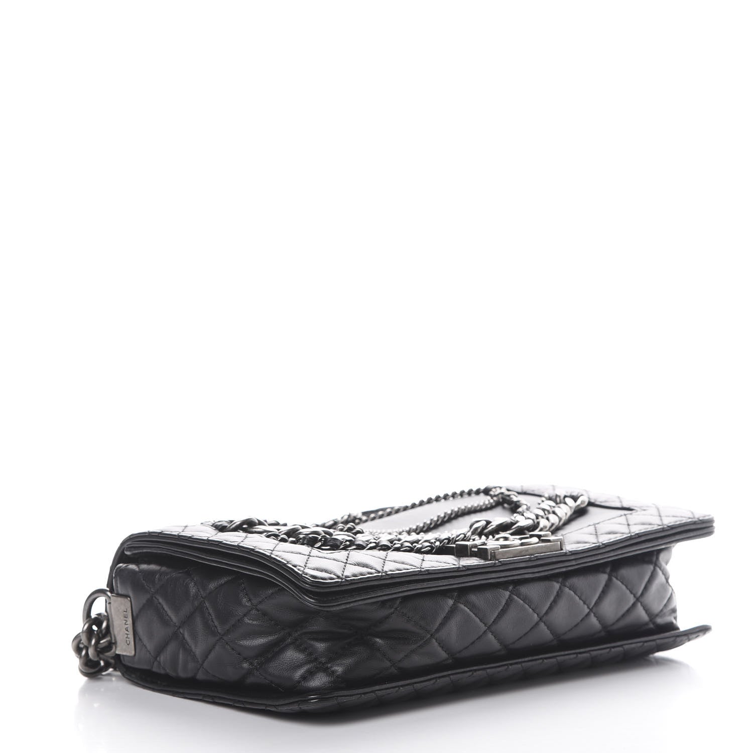 Chanel Calfskin Enchained Medium Boy Flap Black 3 of 12