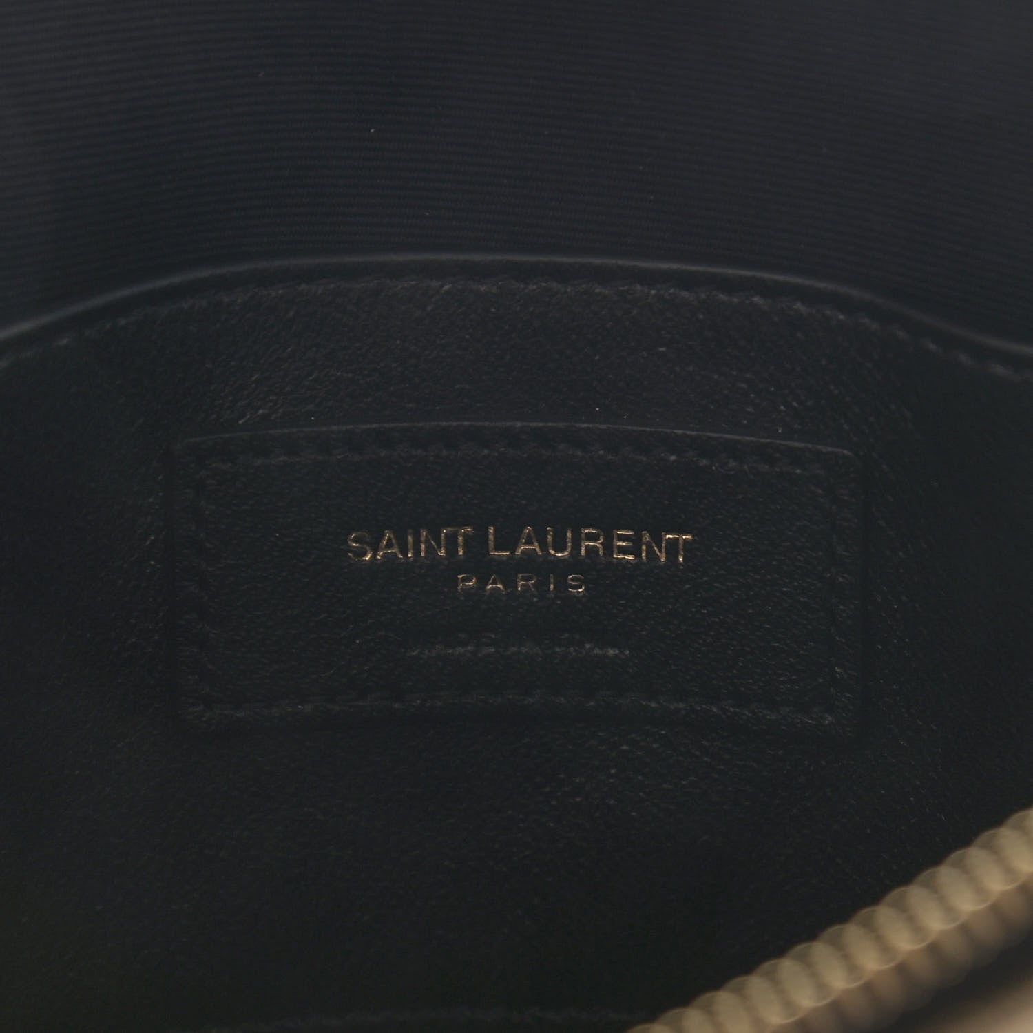 Saint Laurent Metallic Calfskin Heart Monogram Crossbody Gold 6 of 10