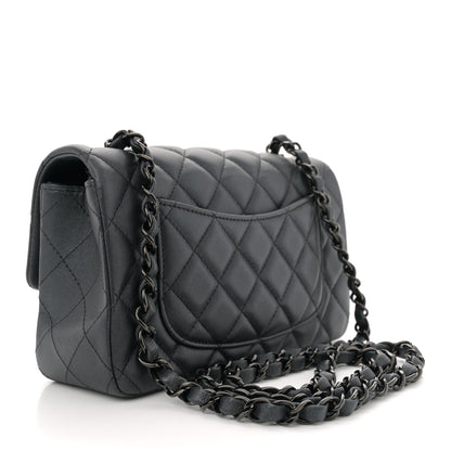 Chanel Lambskin Quilted Mini Rectangular Flap So Black 3 of 10