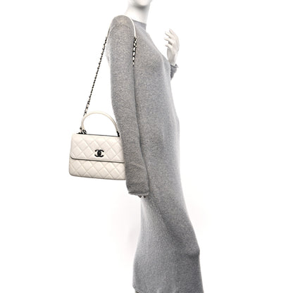 Chanel Lambskin Quilted Small Trendy CC Dual Handle Flap Bag White 2 of 10
