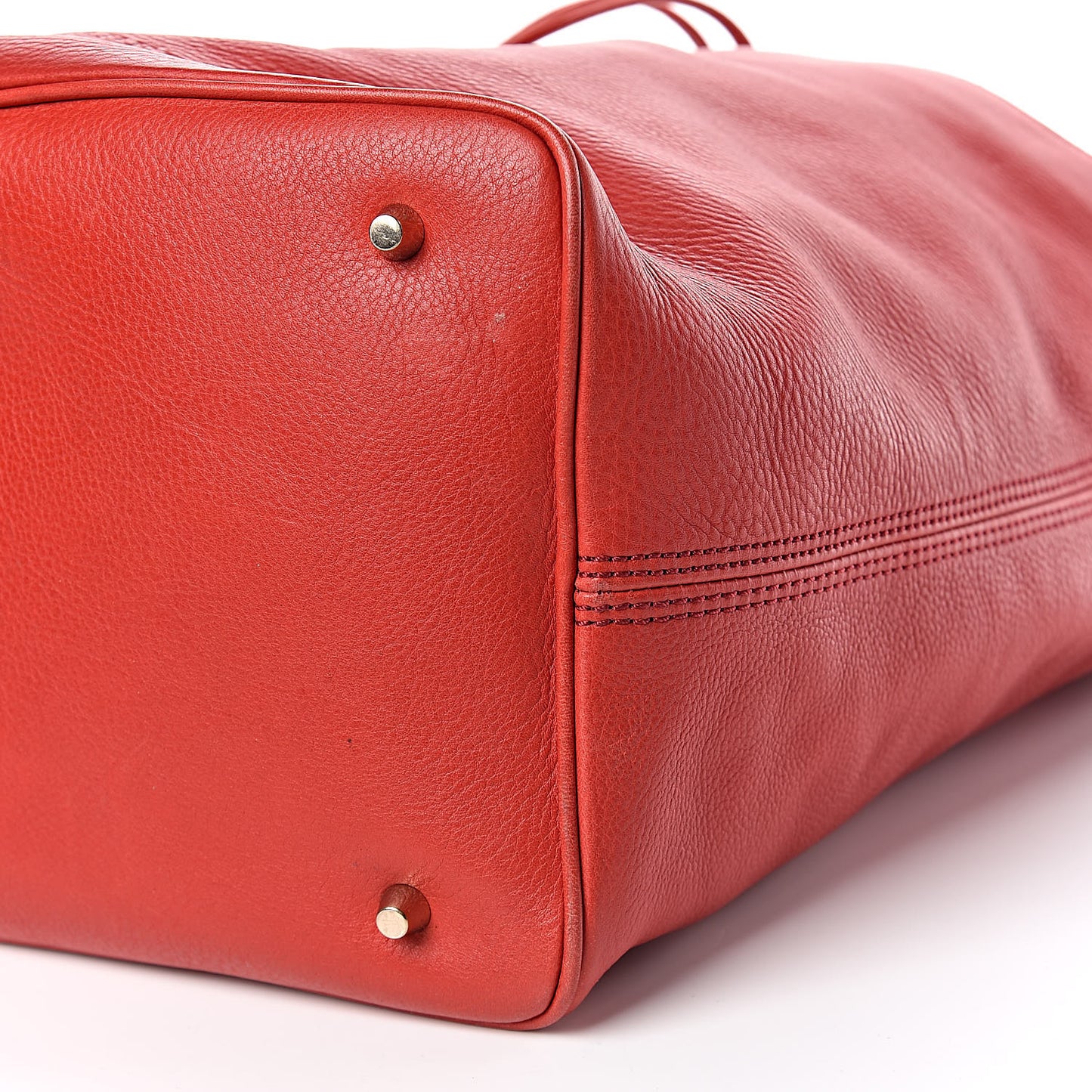 Grainy Calfskin Medium Ashby Hobo Cadmium Red