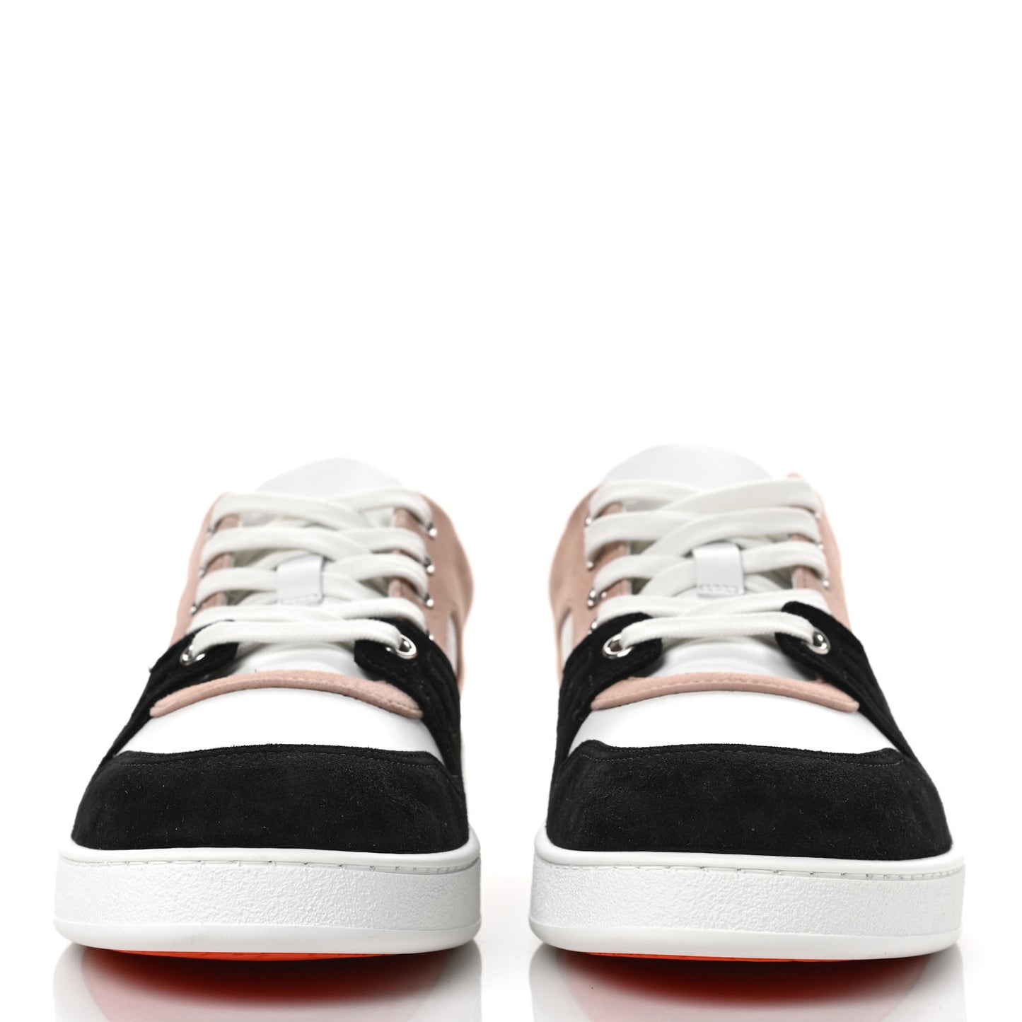 Suede Goatskin Calfskin Free Sneakers 37 Multicolor Rose Opaline