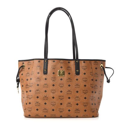 MCM Visetos Medium Project Reversible Shopper Tote Cognac 1 of 16