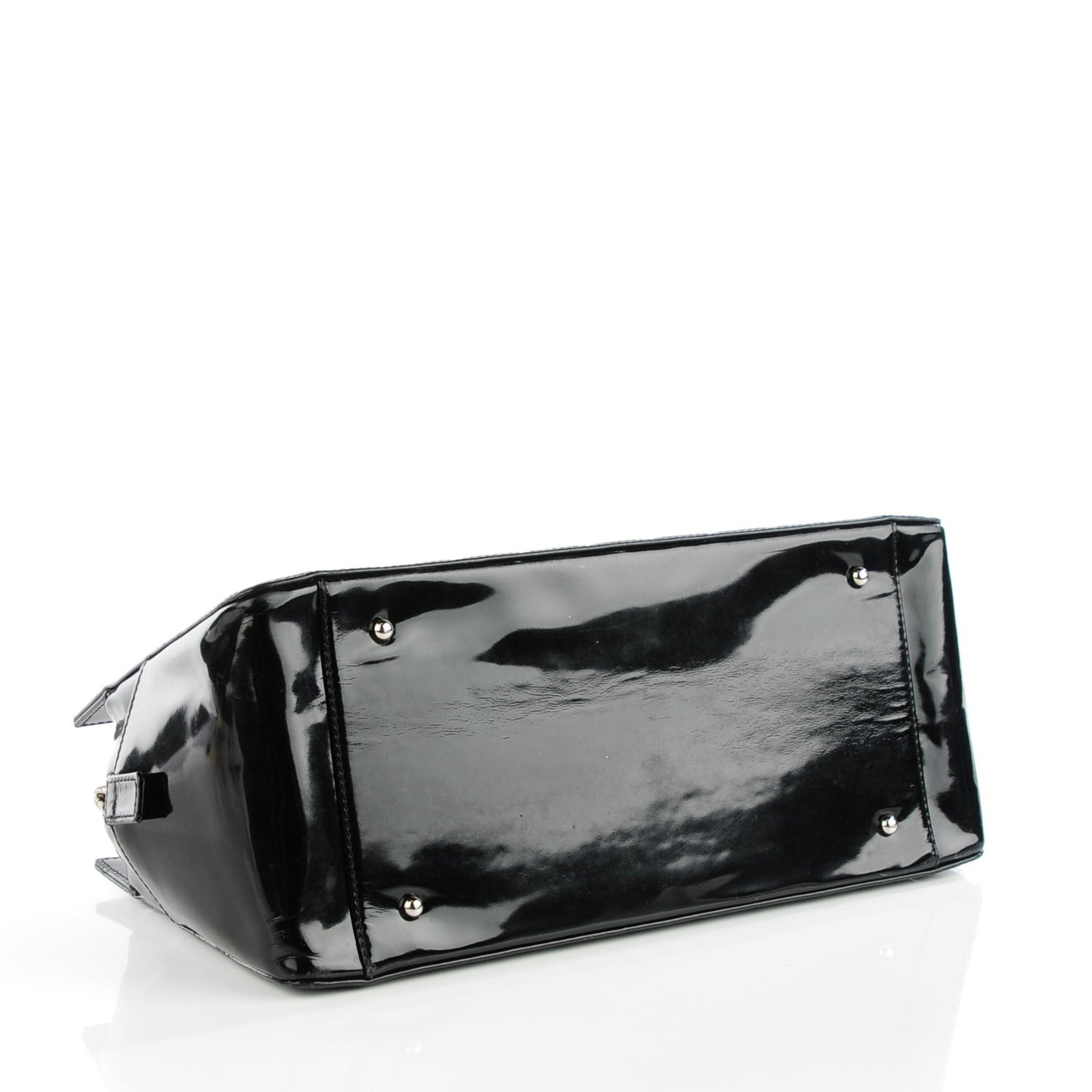 Patent Chocolate Bar Timeless CC Tote Black