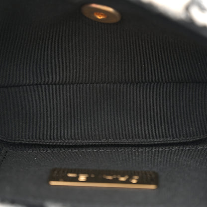 Chanel Tweed Quilted Chanel 19 Waist Bag Black Ecru White 5 of 11
