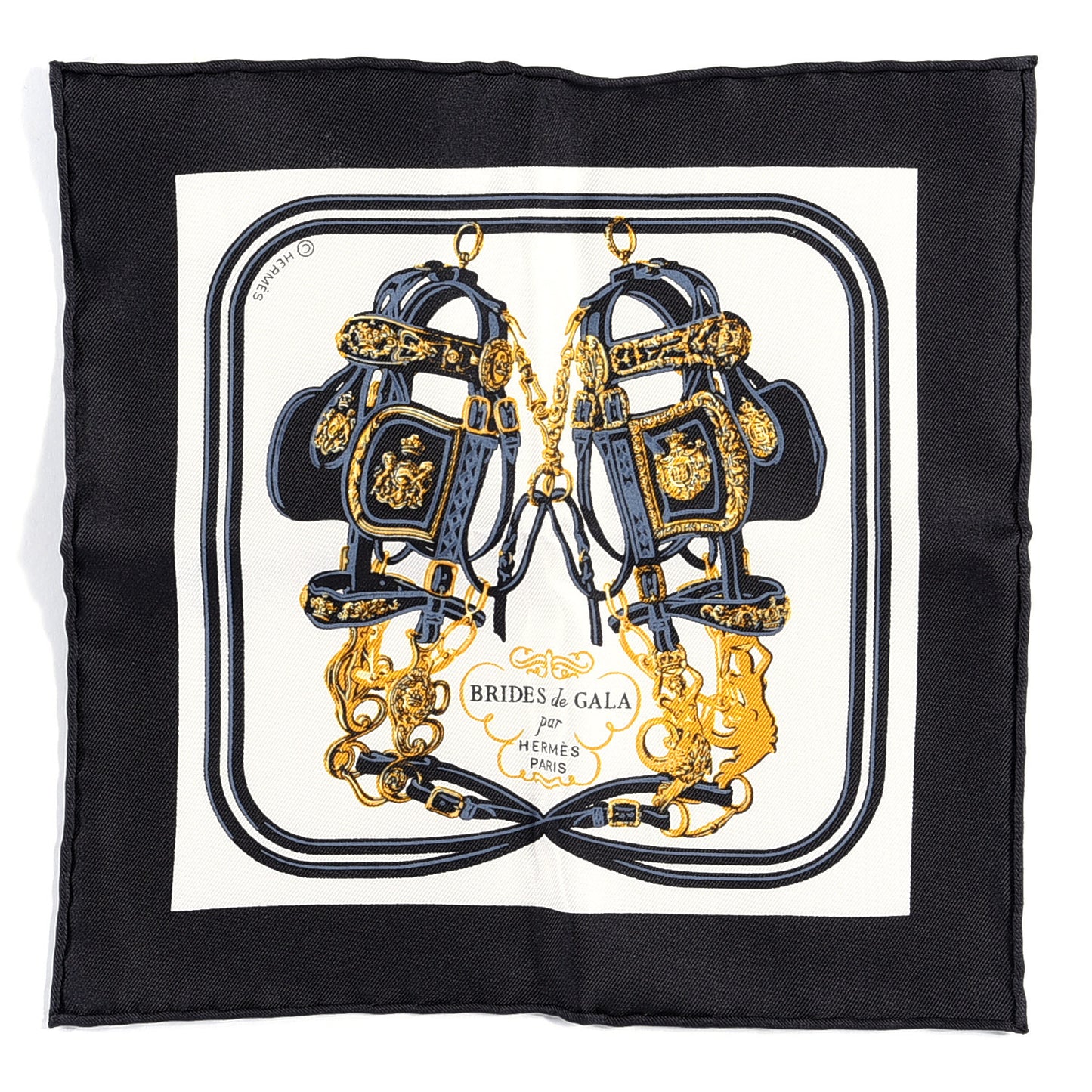 Silk Brides de Gala Nano Scarf 20 Black White Or