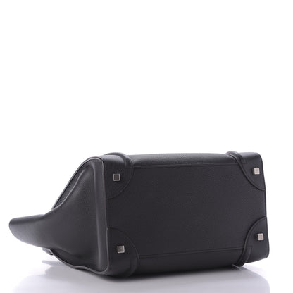 Celine Drummed Calfskin Mini Luggage Black 4 of 10