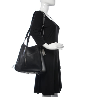 Loewe Calfskin Medium Hammock Shoulder Bag Black 2 of 11