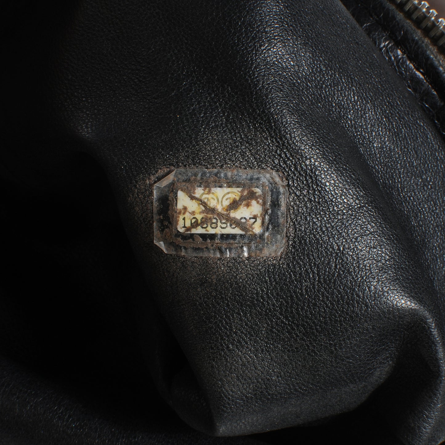 Leather Modern Chain Hobo Brown