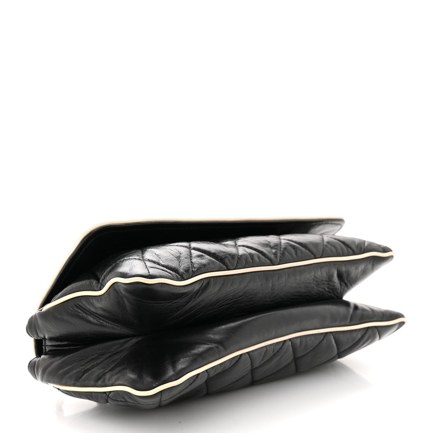 Lambskin East West Mademoiselle Flap Black