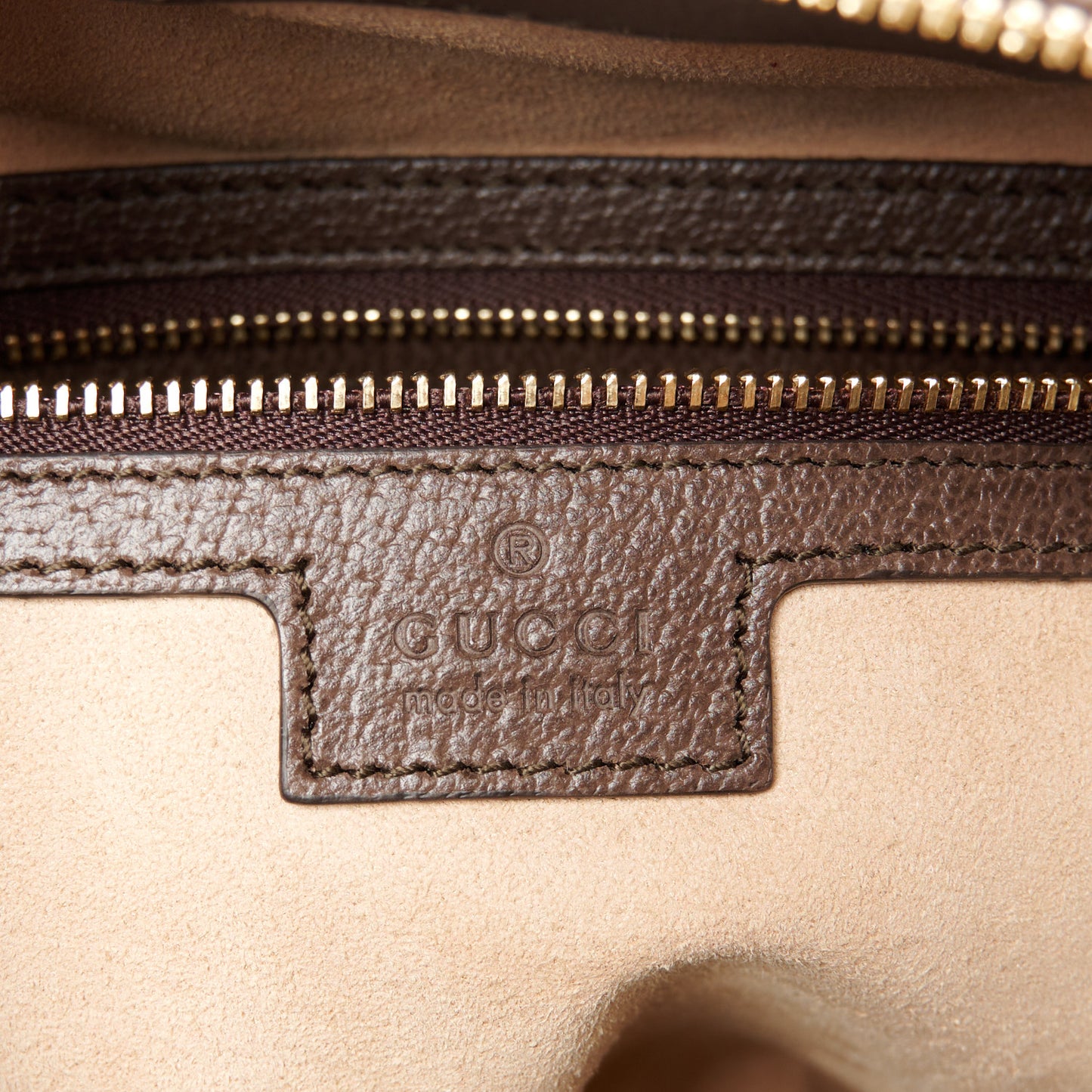 GG Supreme Monogram Web Medium Ophidia Tote Bag Brown