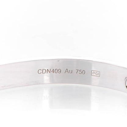 Cartier 18K White Gold LOVE Bracelet 16 4 of 7