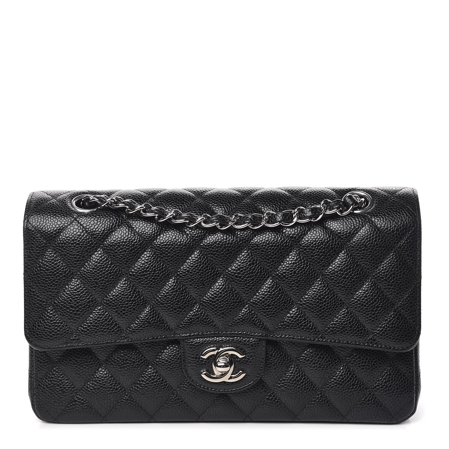 Chanel Caviar Quilted Medium Double Flap Black 1 of 11