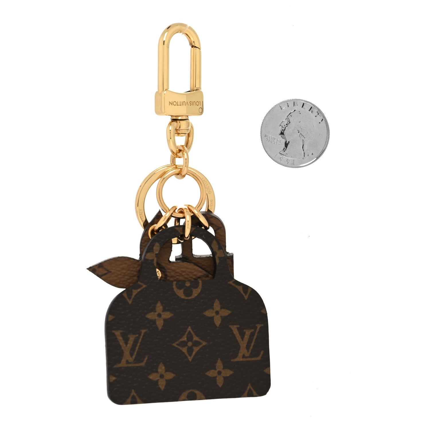 Louis Vuitton Monogram Alma Bag Charm Key Holder 2 of 5