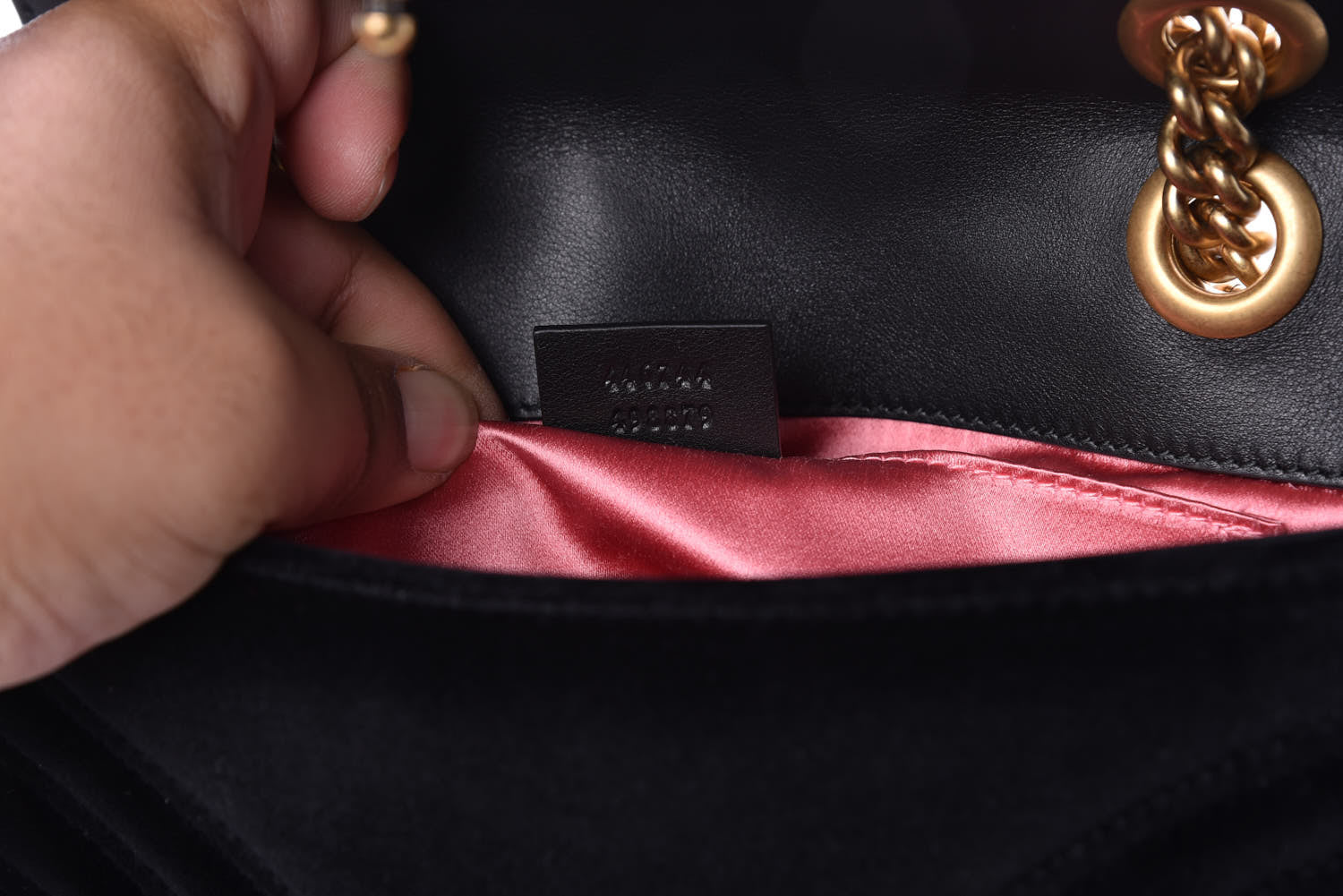 Gucci Velvet Matelasse Mini GG Marmont Shoulder Bag Black 8 of 10