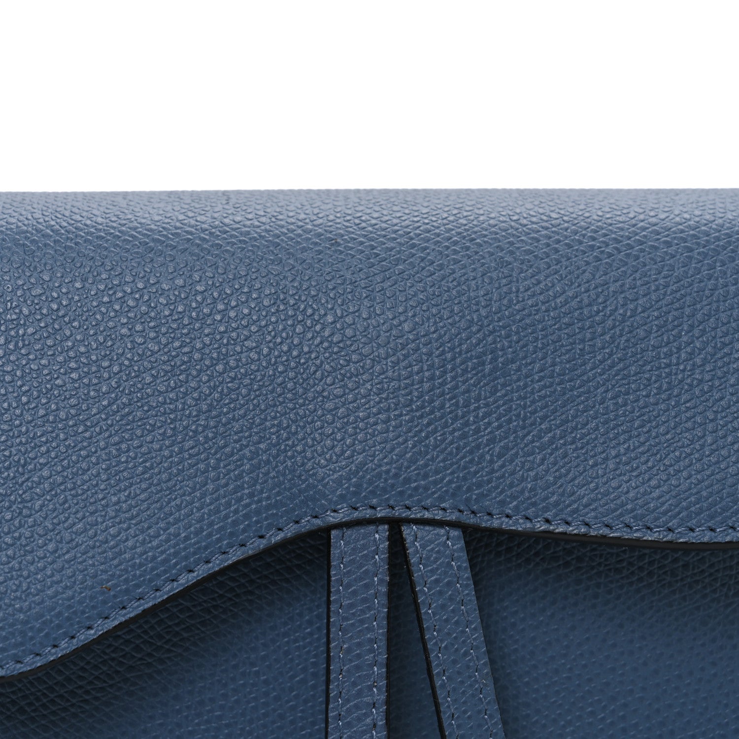 Christian Dior Grained Calfskin Saddle Belt Bag Denim Blue 9 of 11