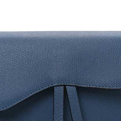 Christian Dior Grained Calfskin Saddle Belt Bag Denim Blue 9 of 11