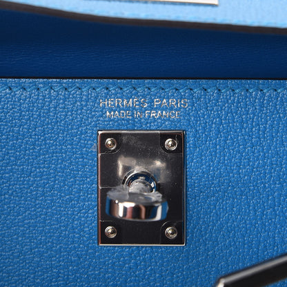 Hermes Chevre Mysore Mini Kelly Sellier 20 Bleu Zanzibar 8 of 9