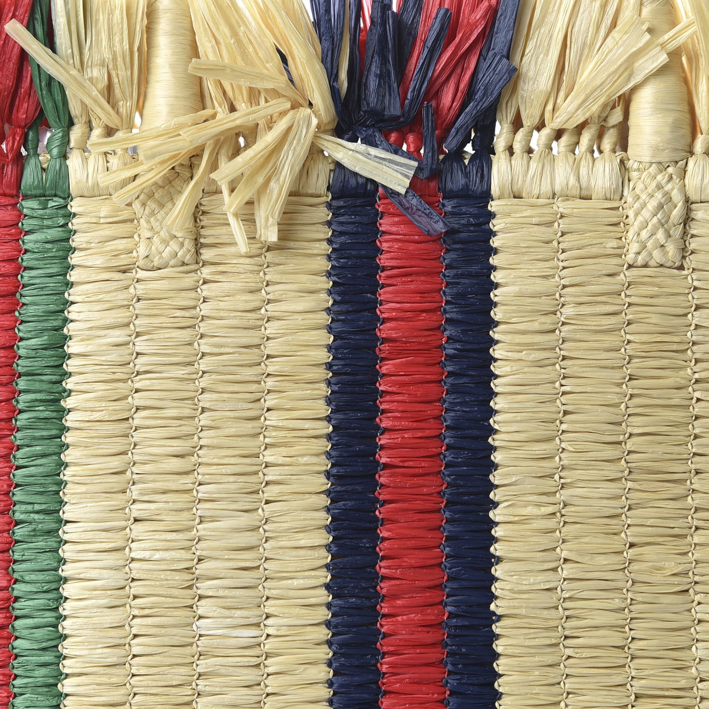 Raffia Linen Web Cestino Tote Bag