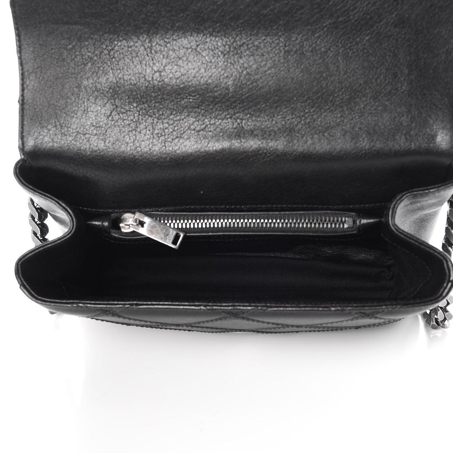 Calfskin Matelasse Diamond Quilted Monogram Medium College Bag Black