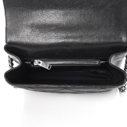 Saint Laurent Calfskin Matelasse Diamond Quilted Monogram Medium College Bag Black 7 of 8