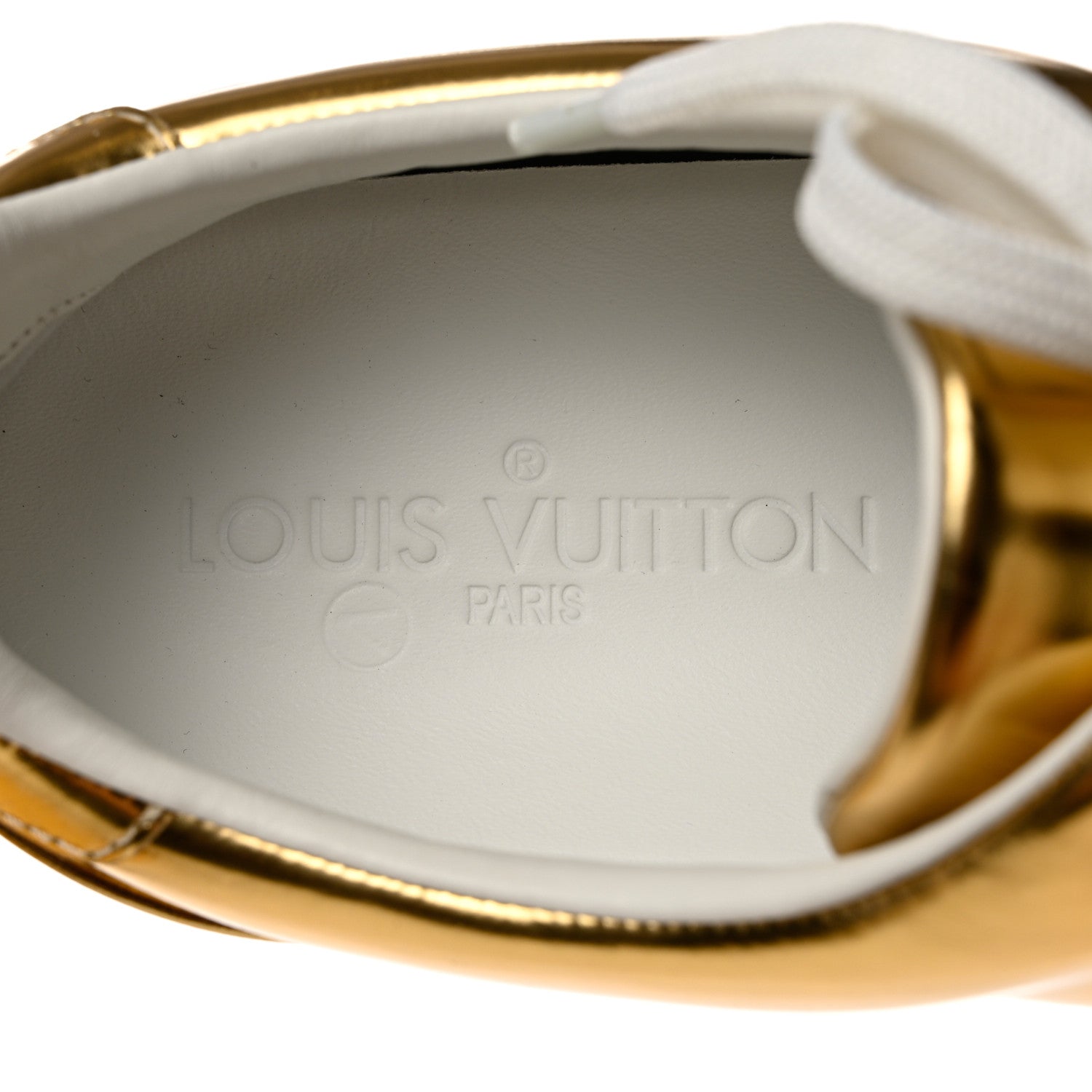 Louis Vuitton Metallic Calfskin Frontrow Sneakers 38 Gold 7 of 10