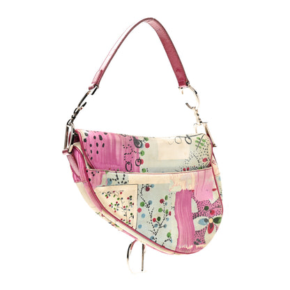 Christian Dior Canvas Filth Saddle Bag Multicolor 3 of 16