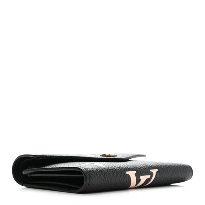 Louis Vuitton Empreinte Monogram Giant Victorine Wallet Black Beige 4 of 7