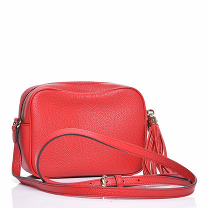 Gucci Pebbled Calfskin Small Soho Disco Bag Tabasco Red 3 of 7