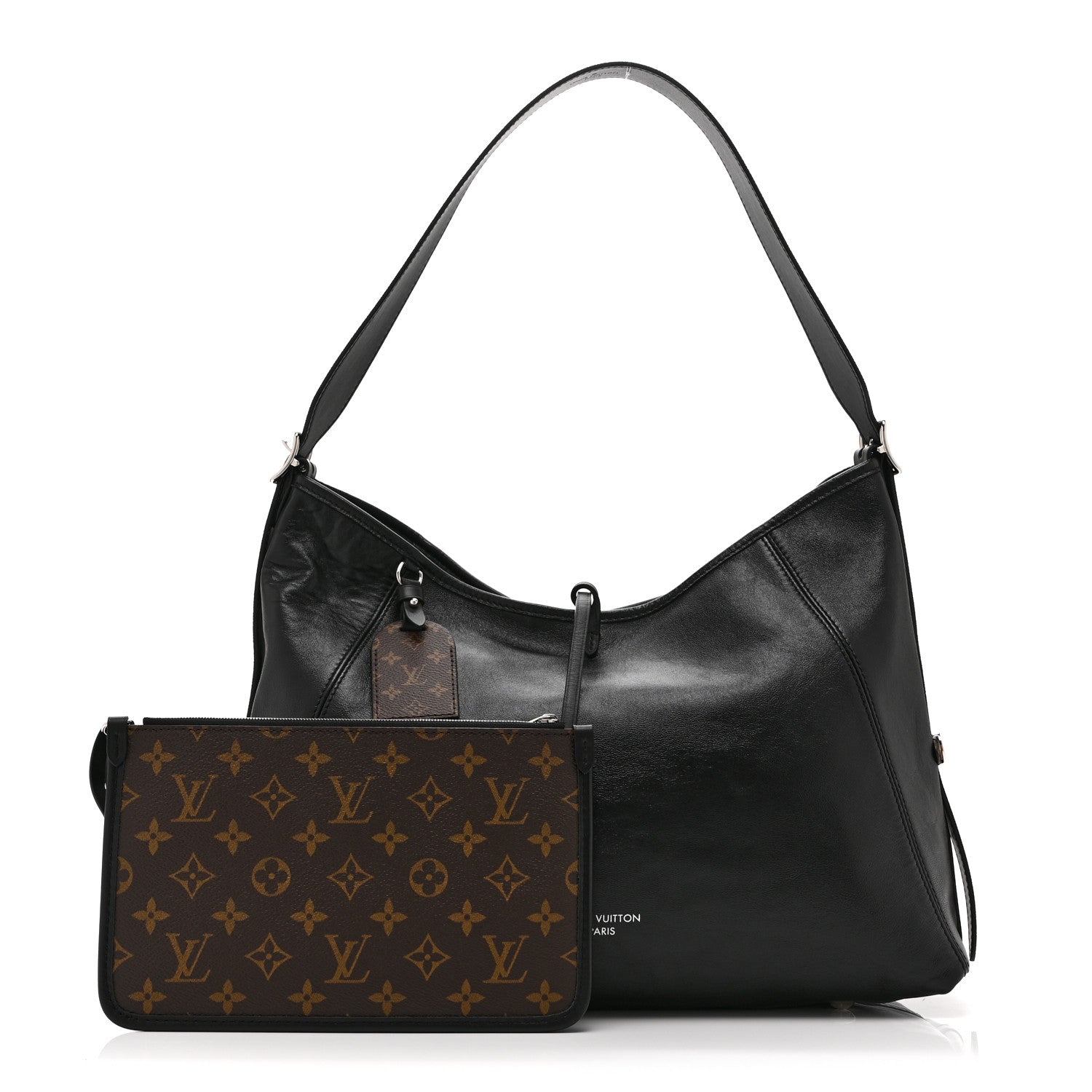 Louis Vuitton Lambskin CarryAll Vibe MM Black 3 of 10