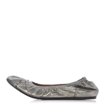 Lanvin Metallic Lambskin Elastic Ballet Flats 39 Dore Argent 1 of 13