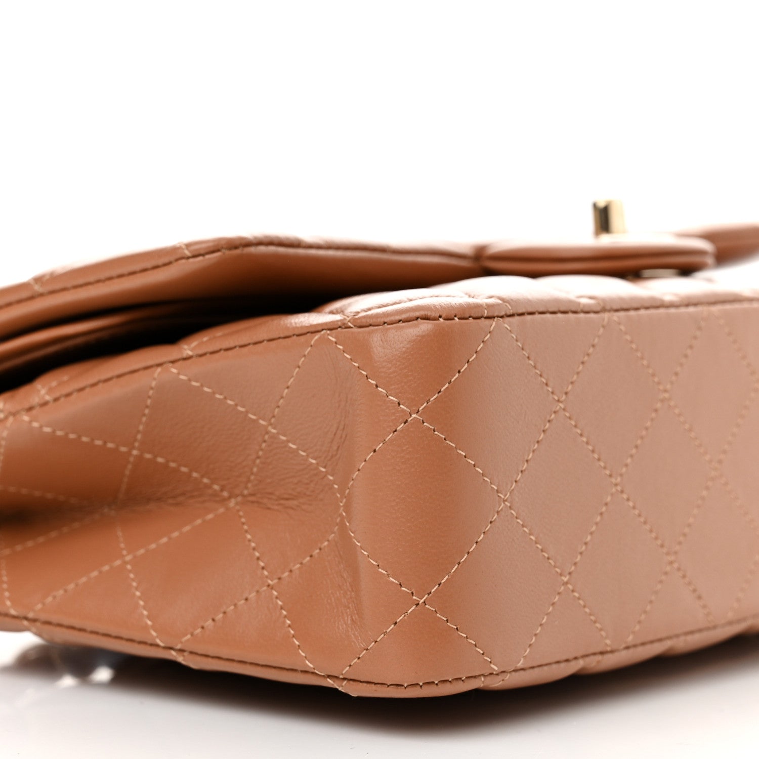 Chanel Lambskin Quilted Medium Double Flap Brown 9 of 10