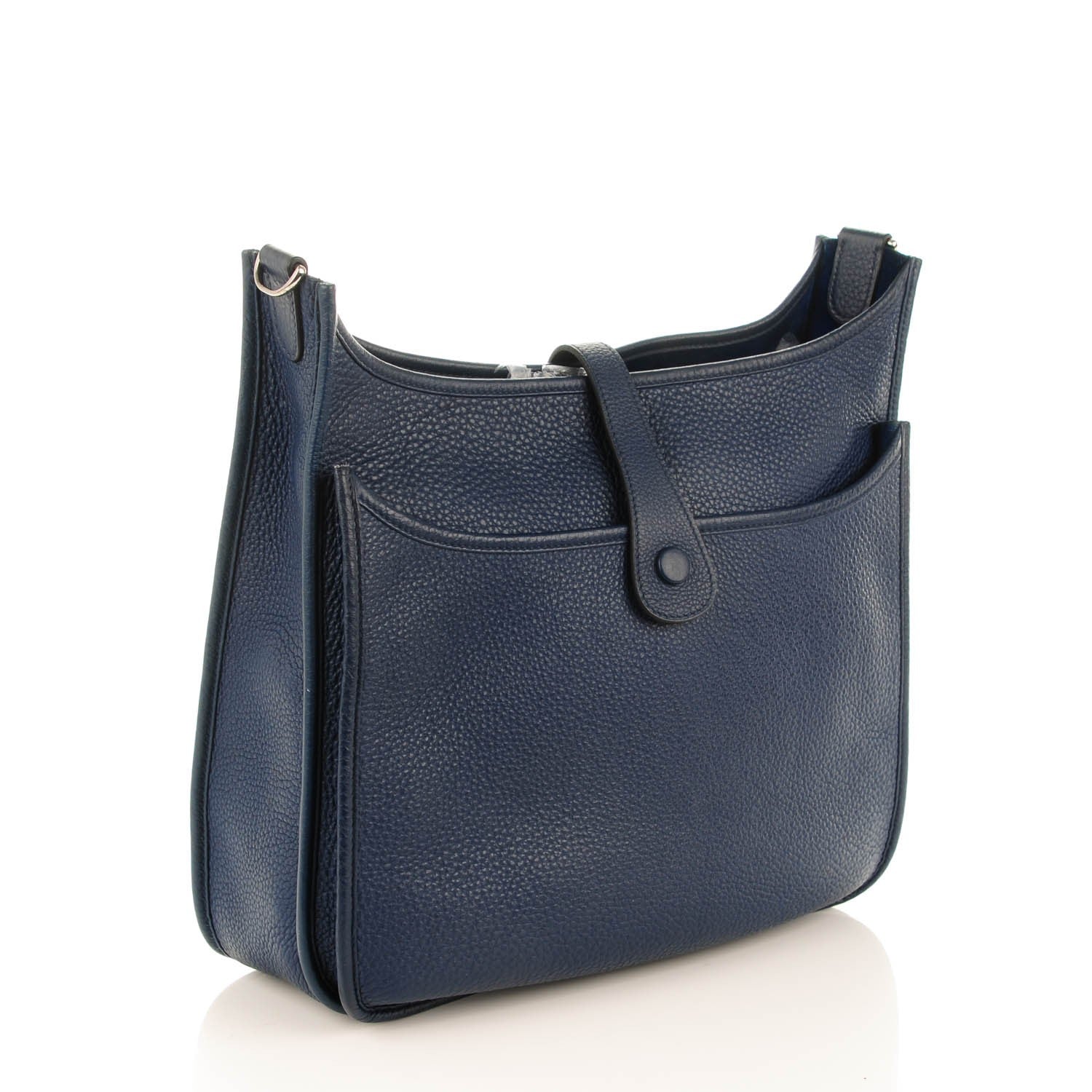 Hermes Taurillon Clemence Evelyne III GM Bleu De Malte 3 of 7