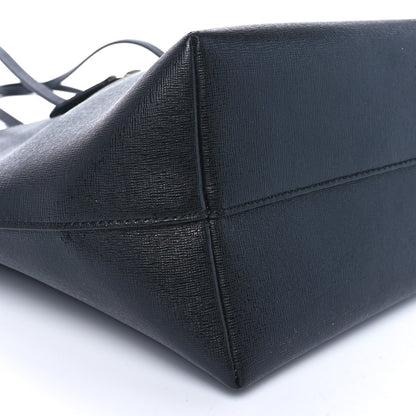 Fendi Vitello Elite Cuoio Monster Buggies Medium Roll Tote Black Multicolor Blue Cobalto 8 of 9