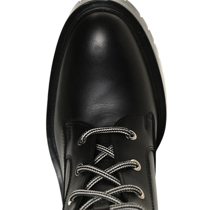 Hermes Calfskin Bridge Ankle Boots 36 Black 10 of 12