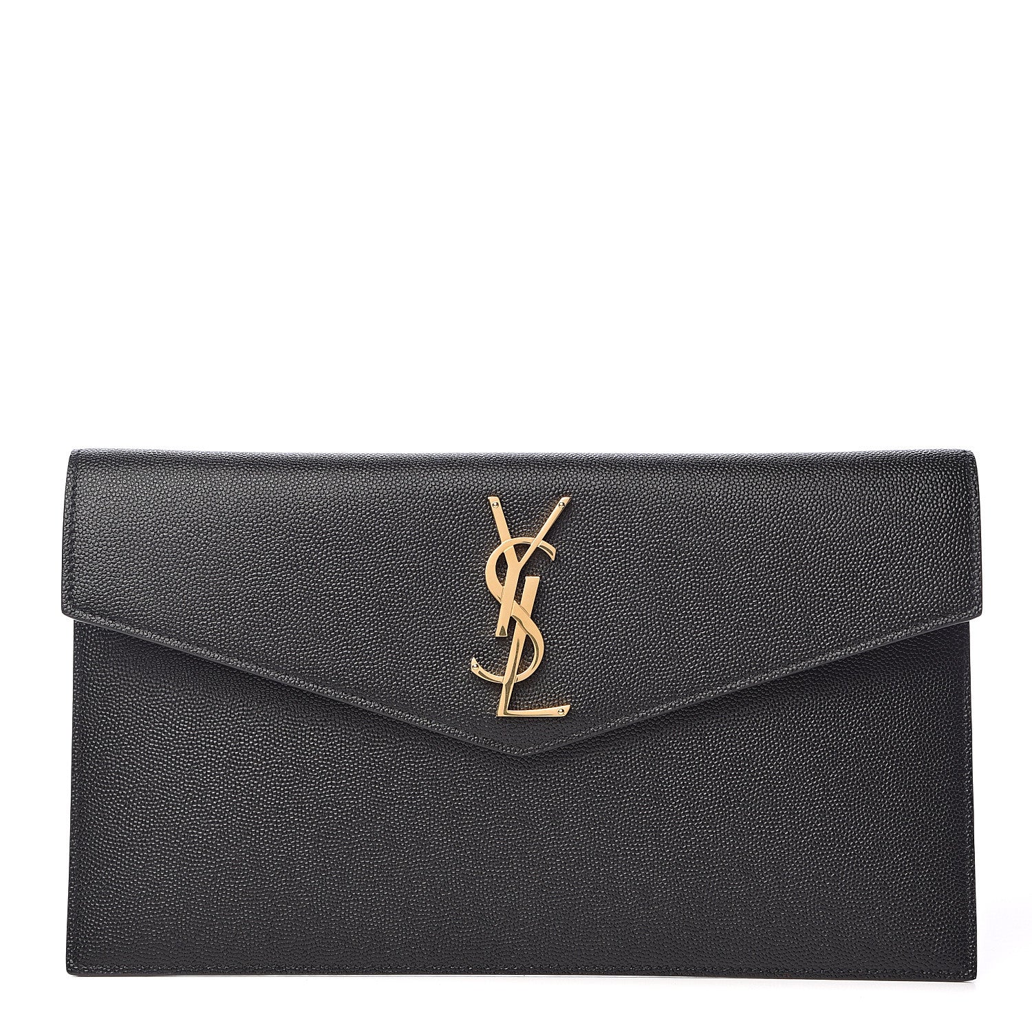 Saint Laurent Grain De Poudre Uptown Pouch Black 1 of 8