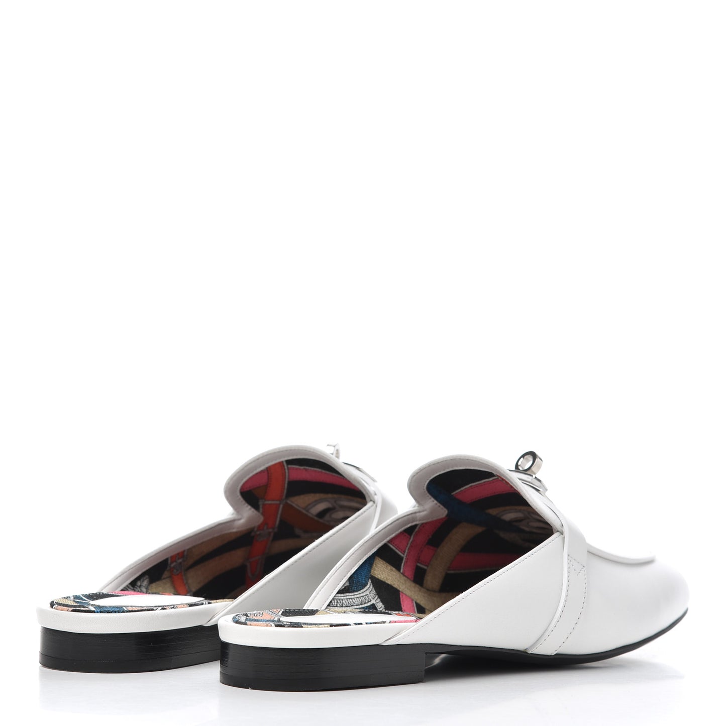 Calfskin Oz Mules 40 White