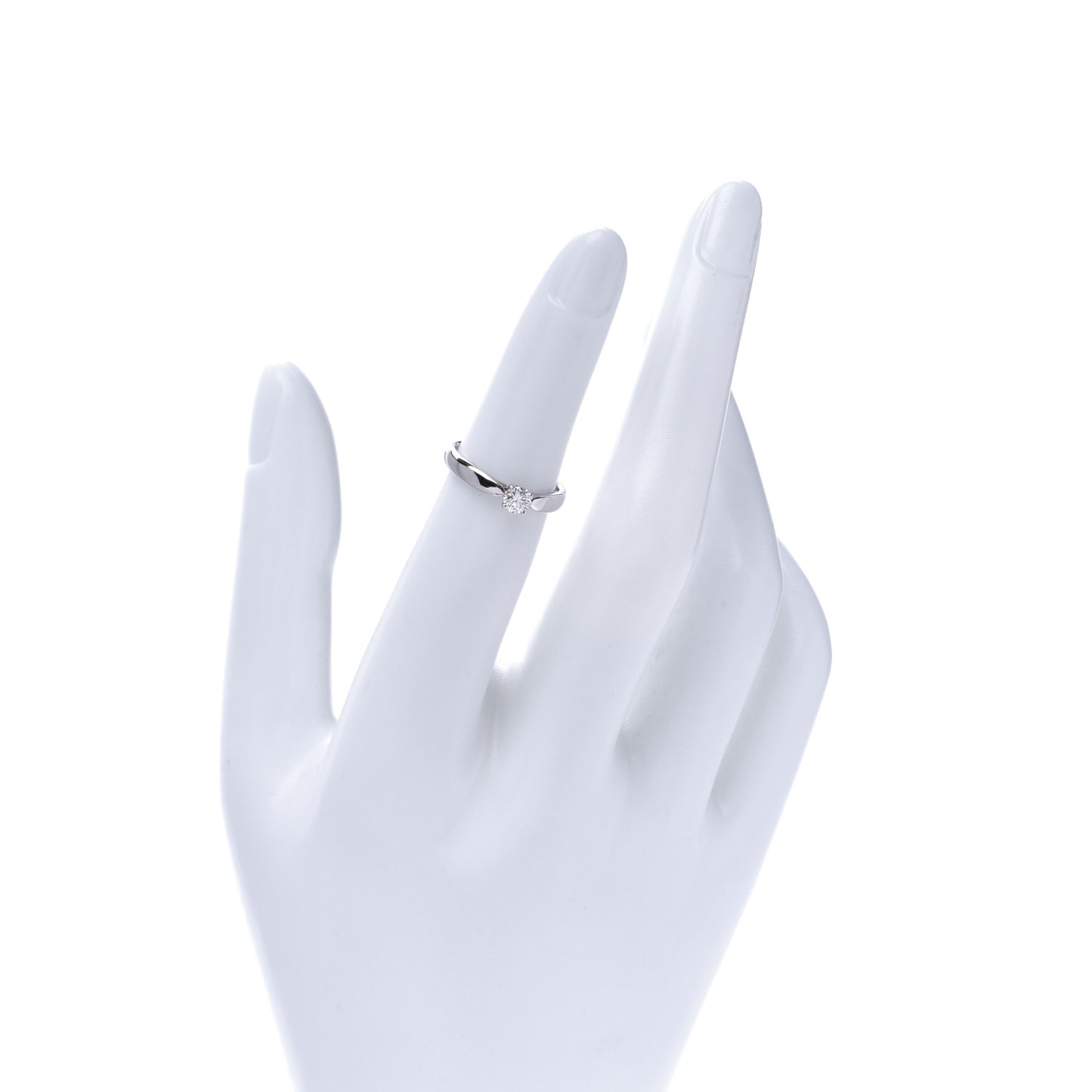 Platinum Diamond .21ct Harmony Solitaire Engagement Ring 48 4.5