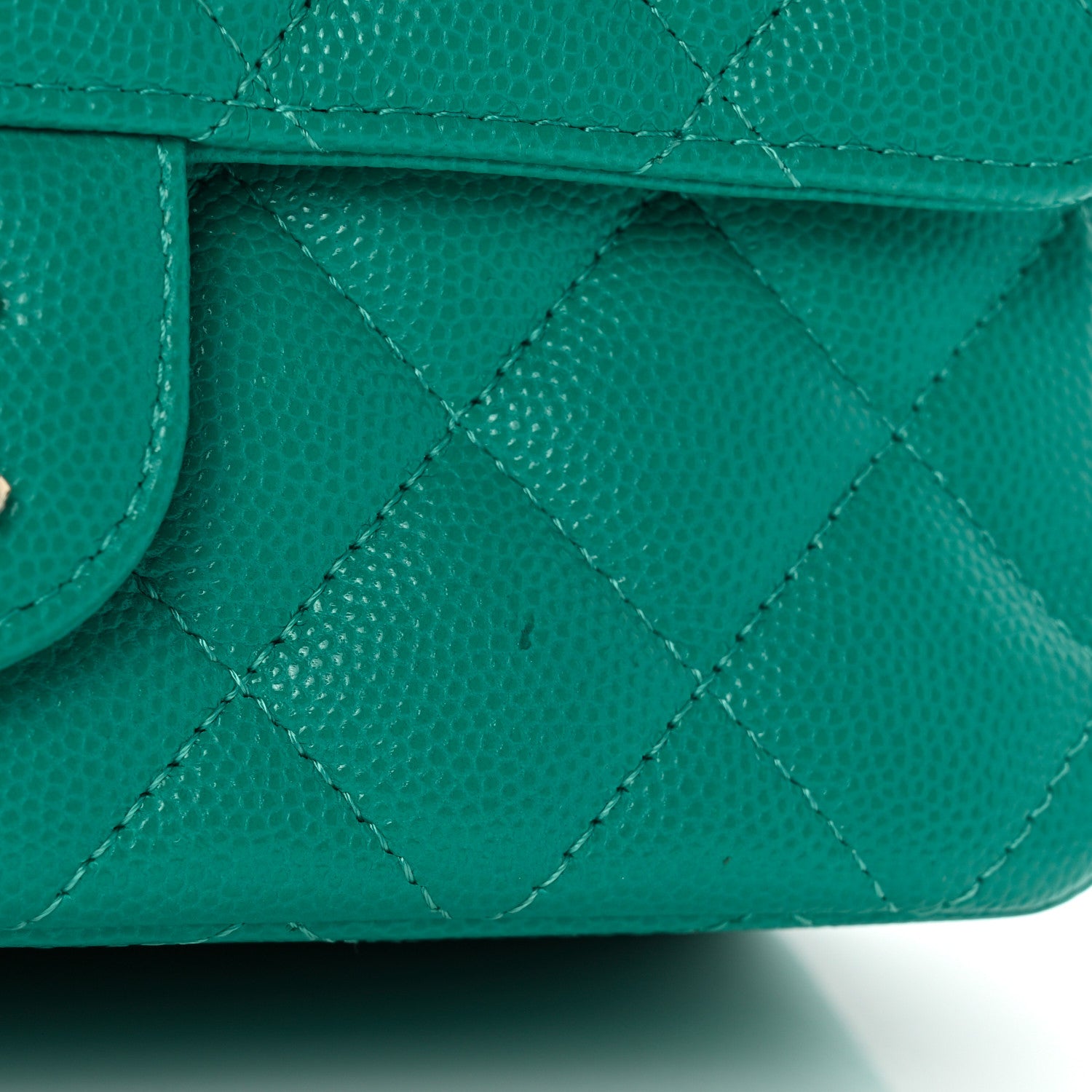 Chanel Caviar Quilted Mini Rectangular Flap Turquoise 9 of 9