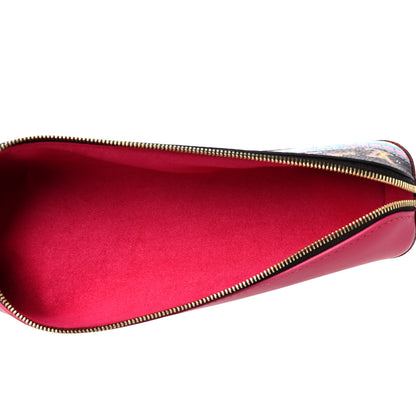 Louis Vuitton Monogram 2021 Christmas Animation Hollywood Elizabeth Pencil Pouch Coquelicot 5 of 8