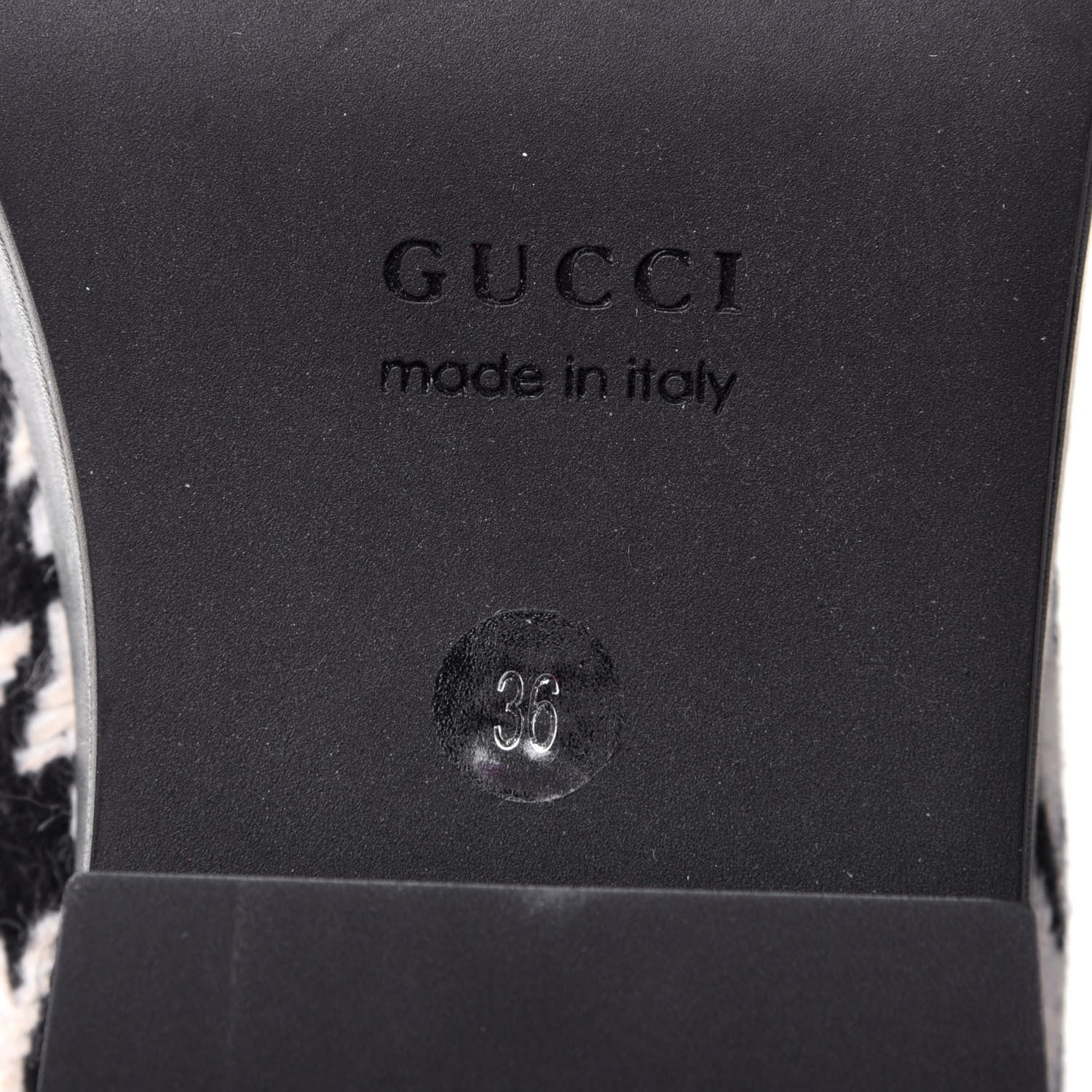 Gucci Optical Tweed Faux Shearling Houndstooth Victor Lace Up Ankle Boots 36 White Black 5 of 5