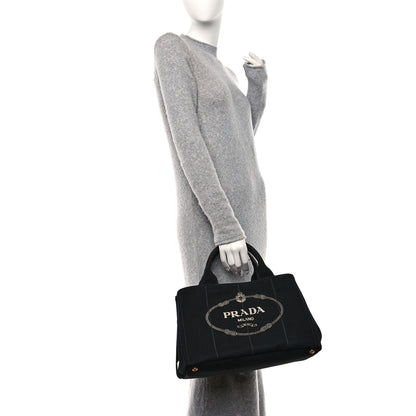 Prada Canapa Logo Tote Black 2 of 17