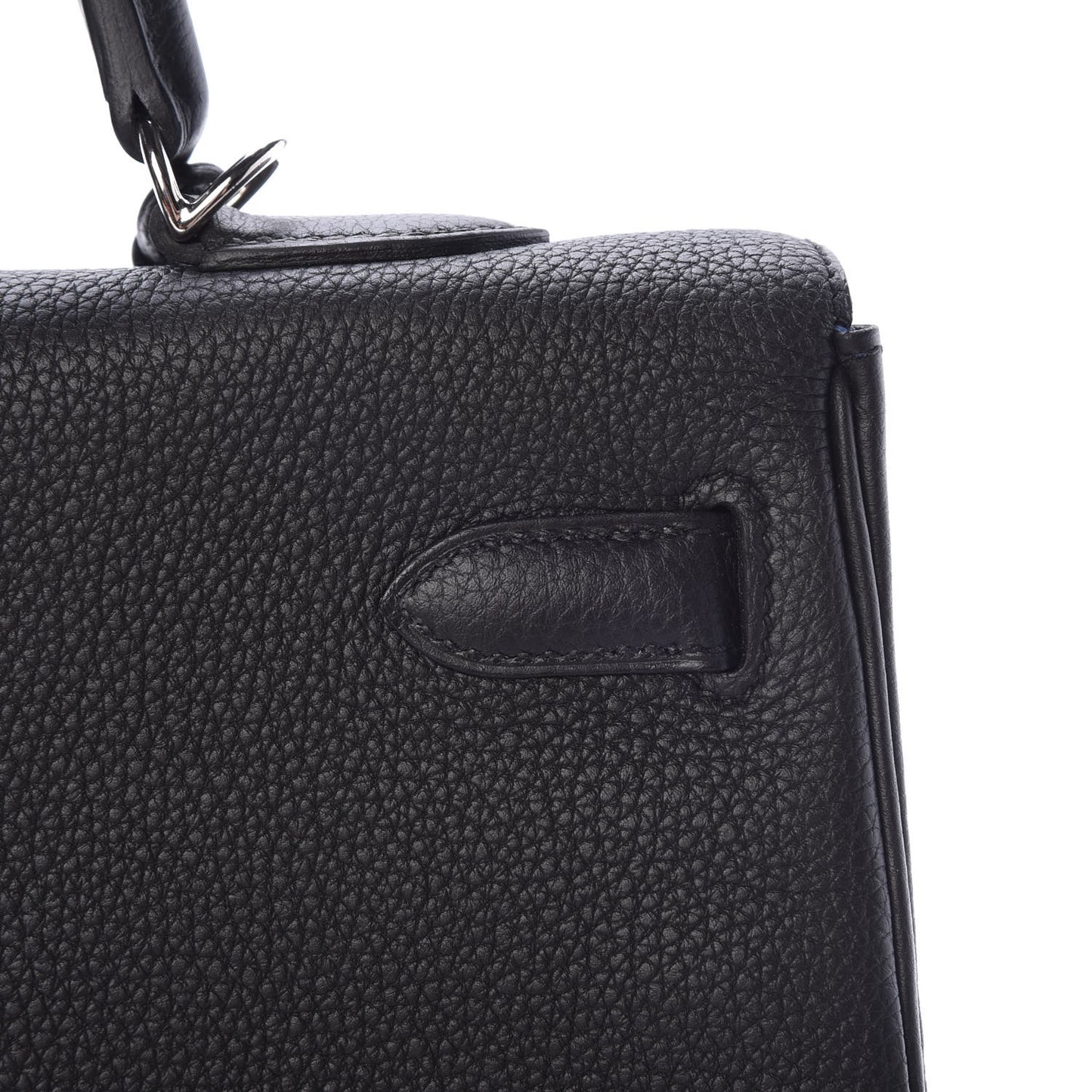 Togo Verso Kelly Retourne 35 Black Bleu Agate
