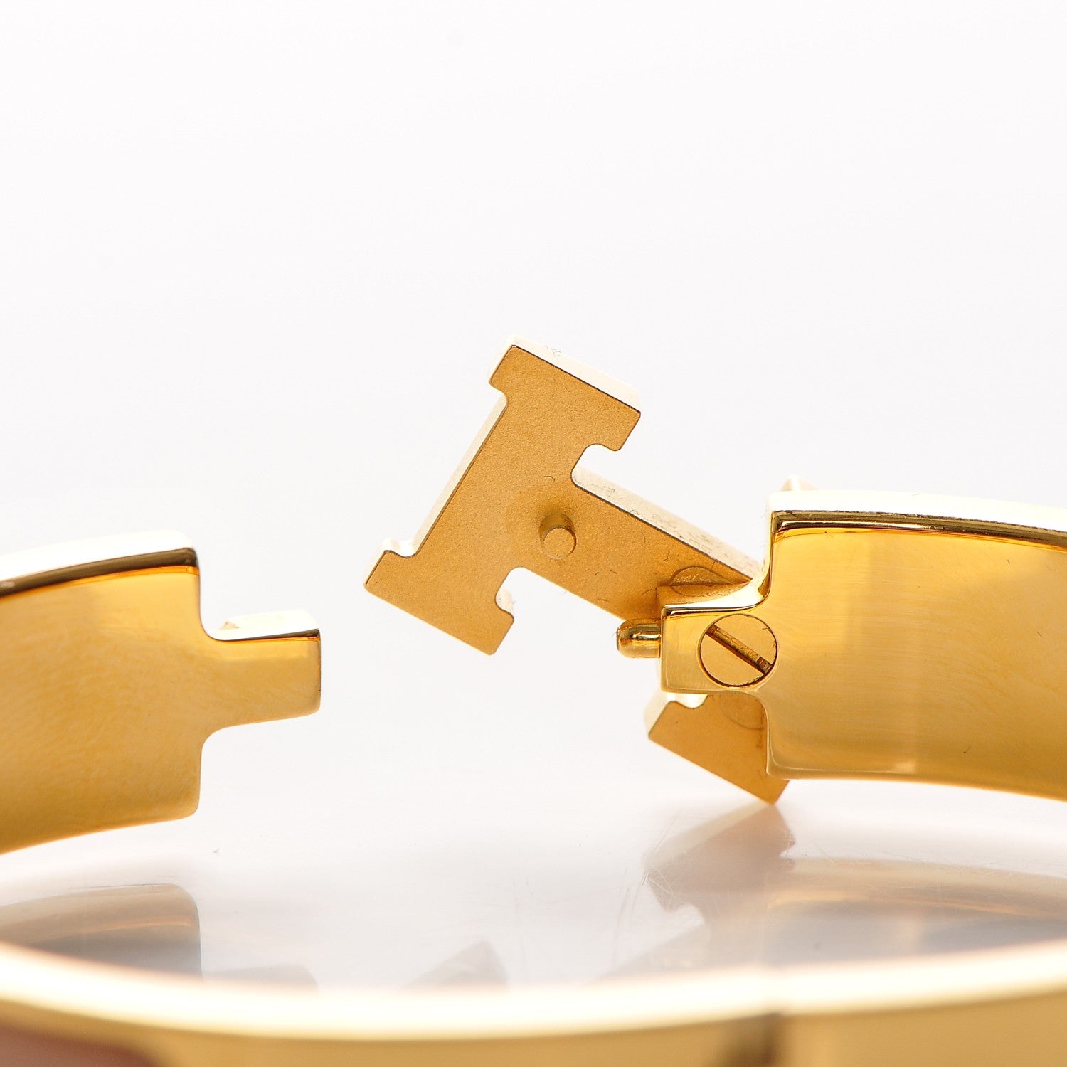 Hermes Narrow Enamel Clic Clac H Bracelet PM Rose Poudre 5 of 7