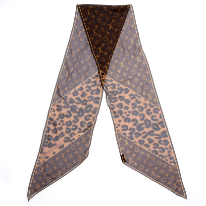 Louis Vuitton Monogram Leopard Silk Scarf 1 of 6