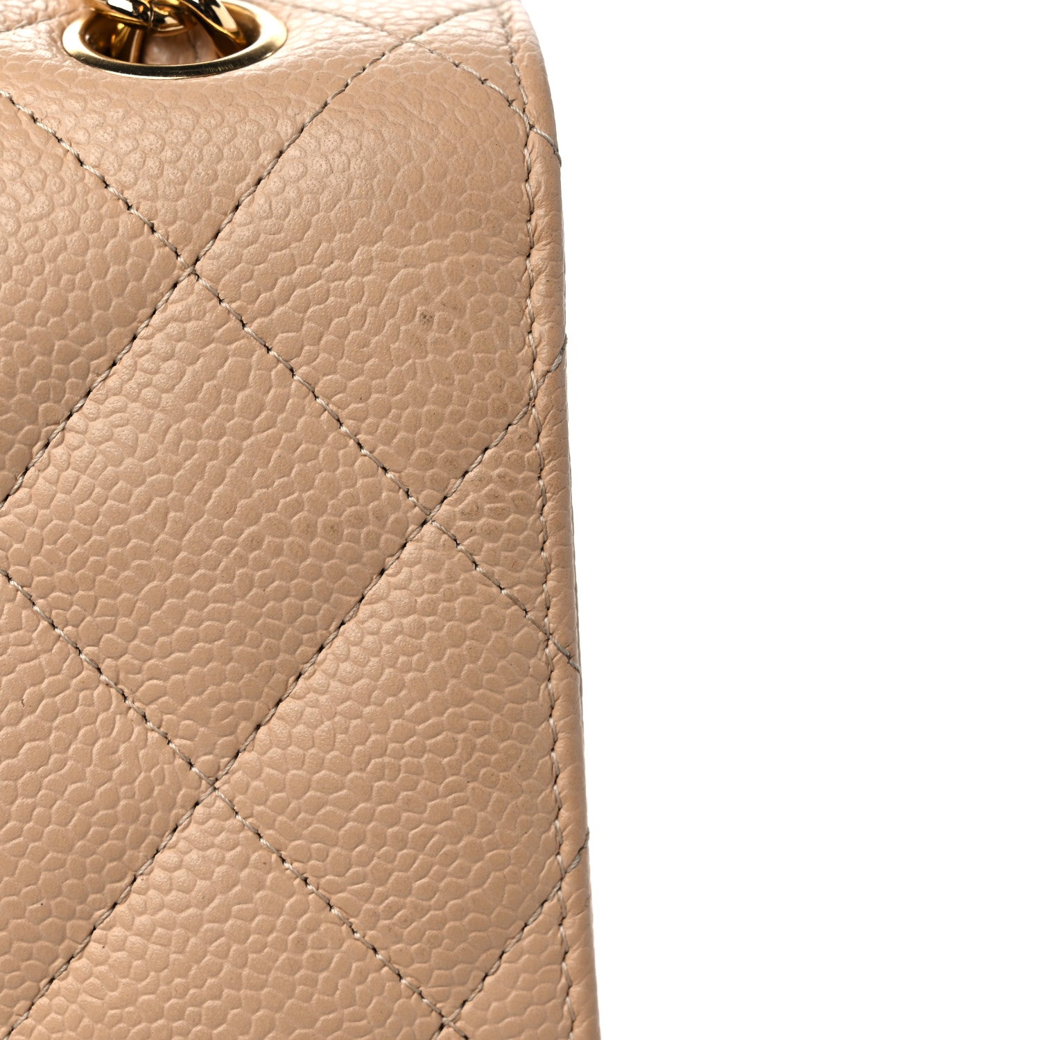 Chanel Caviar Quilted Jumbo Double Flap Beige 13 of 14