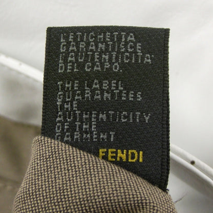Fendi Calfskin Perforated Small Chef Shoulder Bag White 10 of 13