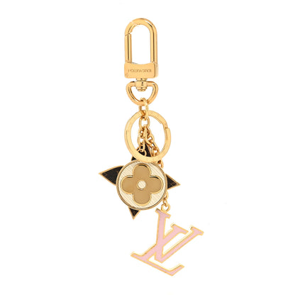 Louis Vuitton Metal Monogram Epi Spring Street Bag Charm Key Holder Gold 1 of 5